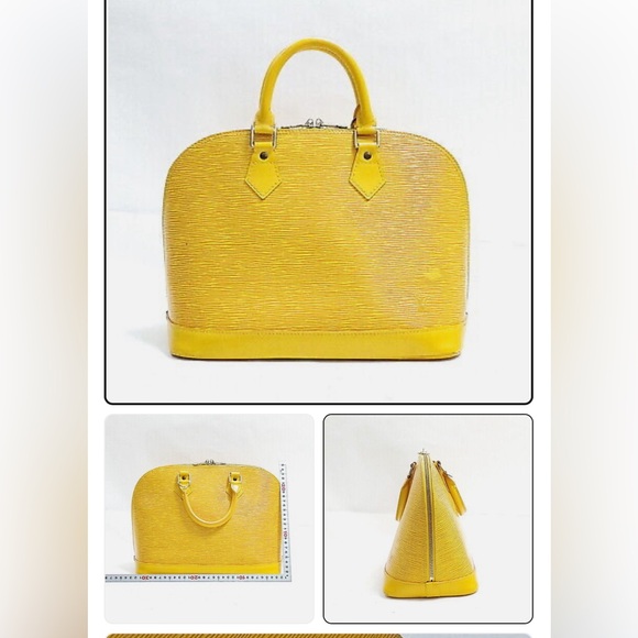 Authentic Louis Vuitton Epi Alma PM Hand Bag Tassili Yellow đź’ť - Picture 4 of 8
